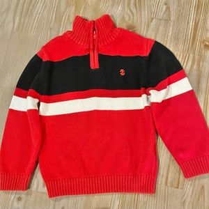 Izod Boys Sweater Size 4/5 Red/Black/White
